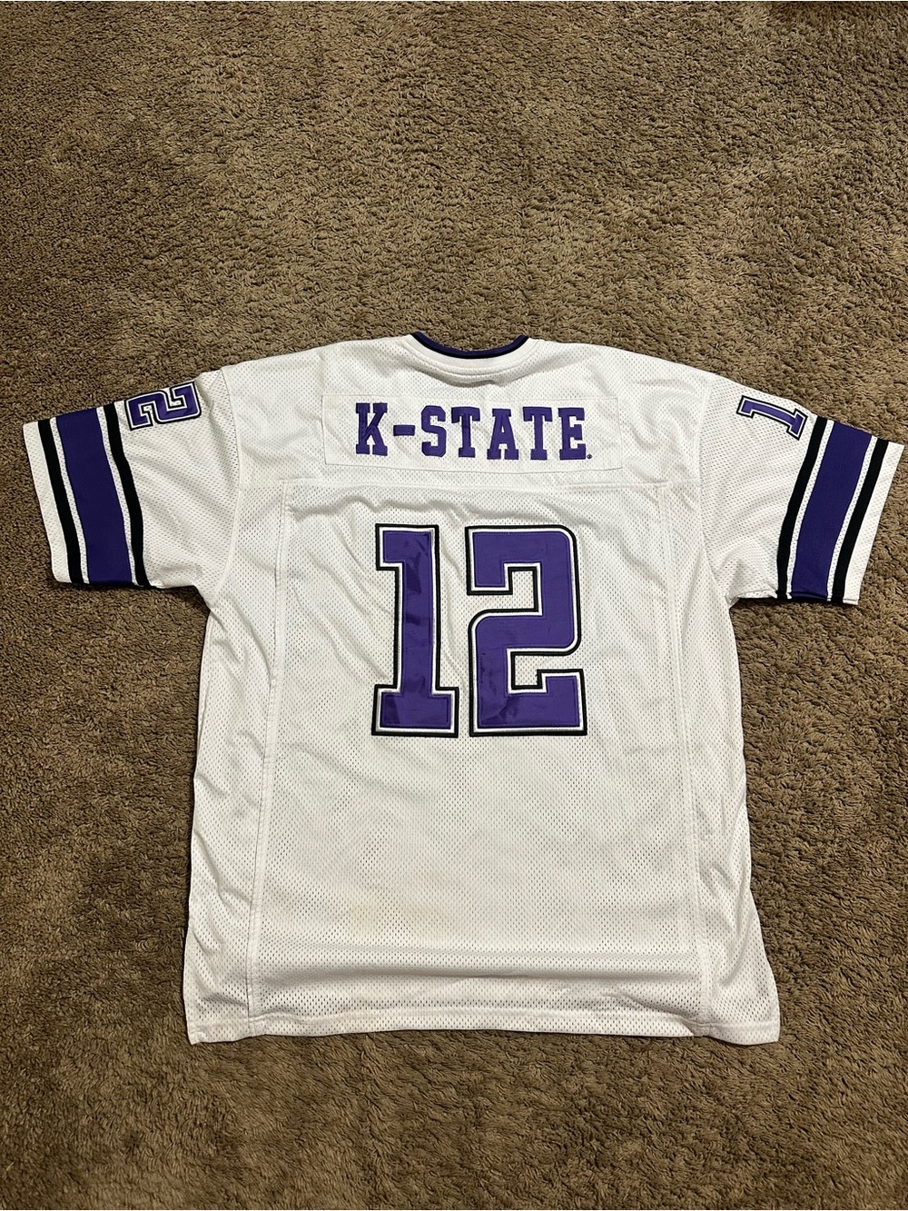 Vintage NCAA Kansas State “triple white” jersey 00s size Xl